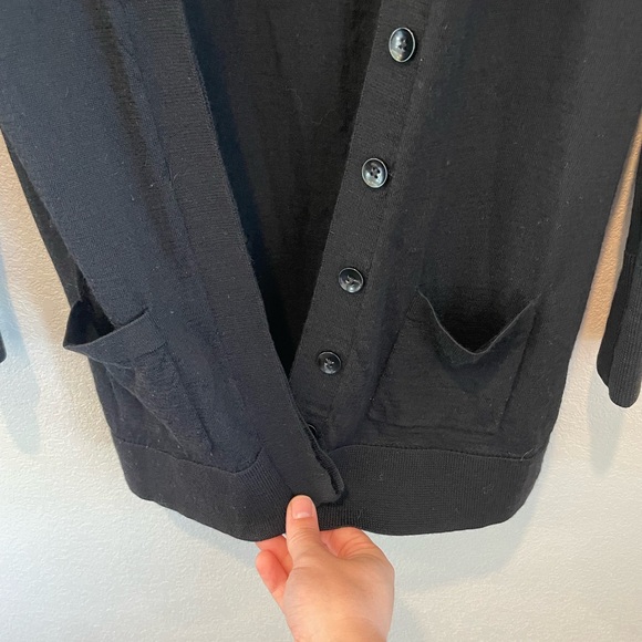 Halogen Black Extra Small Petite Women’s Cardigan Long Sleeve Sweater - Picture 5 of 9